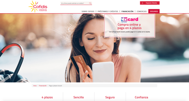 Cofidis 4XCard pago financiado en 4 plazos: Teléfono, Contacto y Qué es