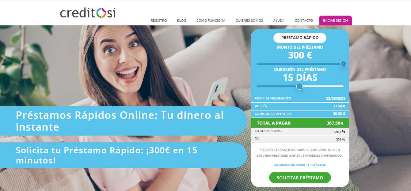 CreditoSi.es: Cómo son sus mini créditos, cuánto prestan y requisitos   