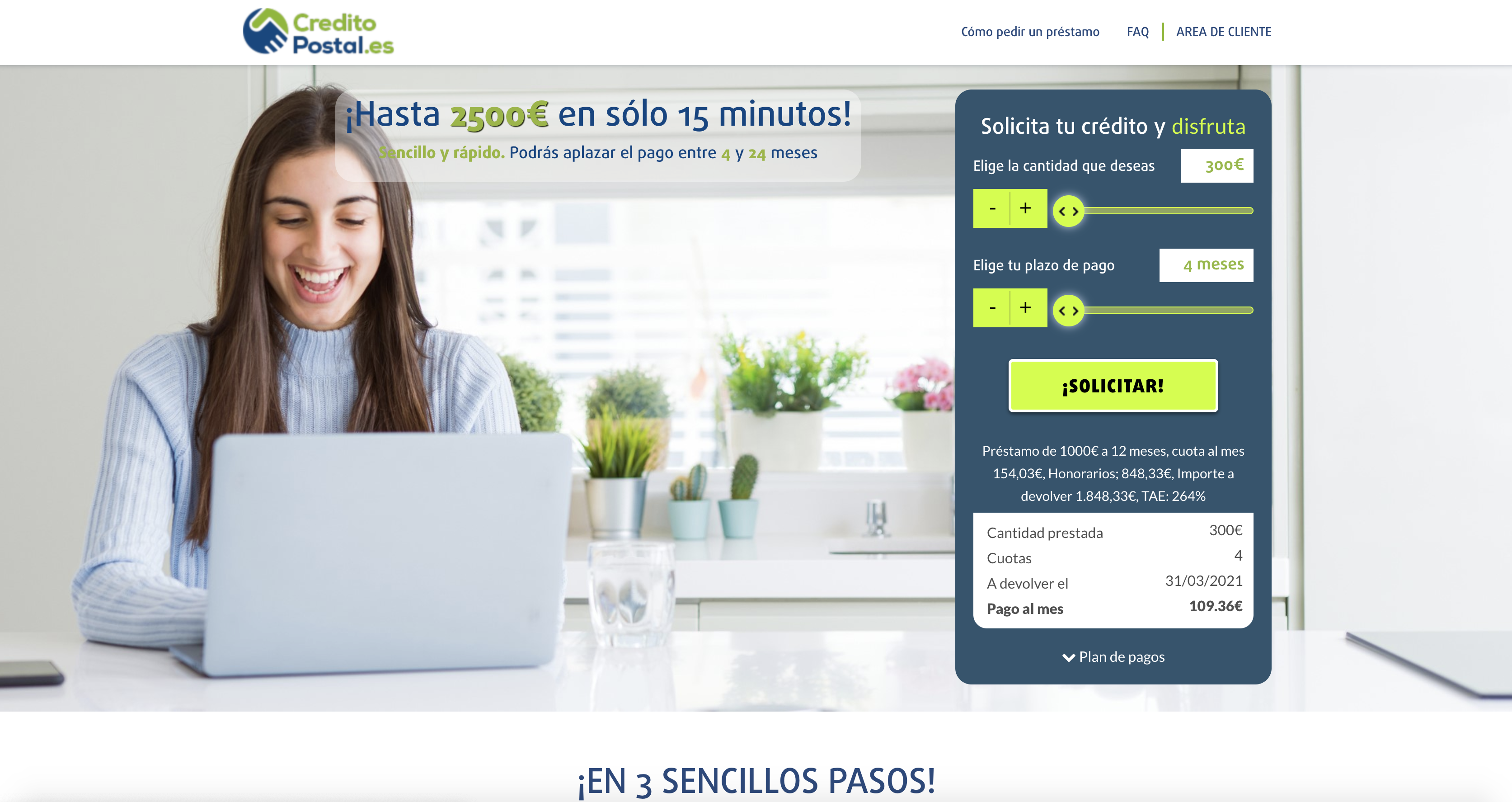 Créditos y préstamos de Creditopostal: Información y opiniones