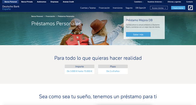 Préstamos Personales de Deutsche Bank: Información, Simulador y Opiniones