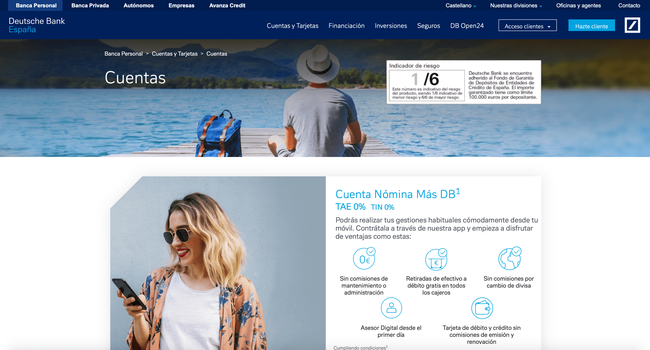 Cuentas de Deutsche Bank: Abrir cuenta, Tipos y Opiniones