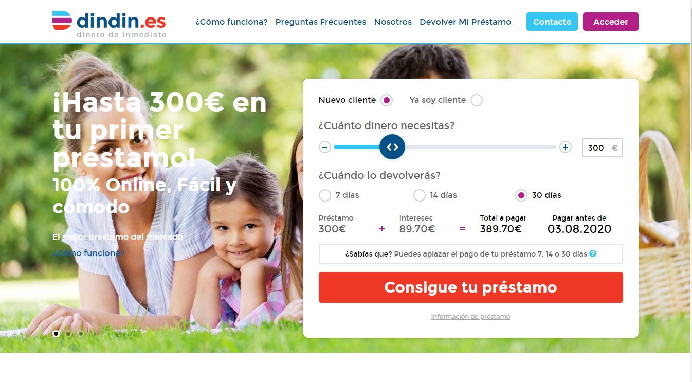 Los mejores préstamos rápidos con dindin.es