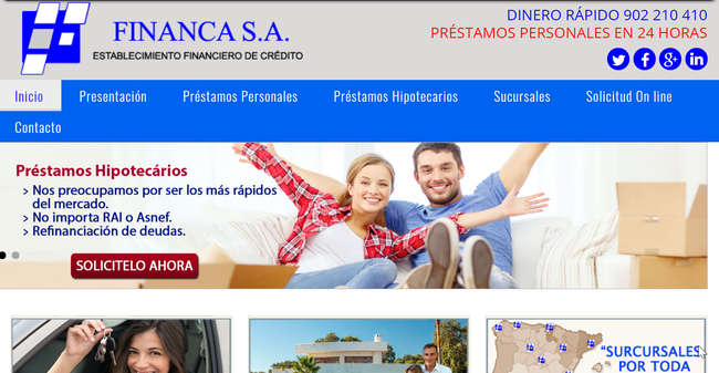 Financa: Opiniones, sucursales y préstamos hipotecarios