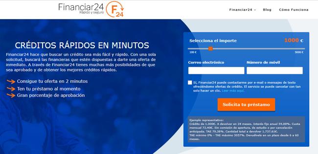 Financiar24.es: Cómo funciona, tipos de préstamos y mínimos requisitos