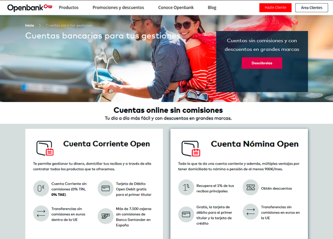 Openbank.es cuentas: Cuál escoger, beneficios y requisitos para abrirla