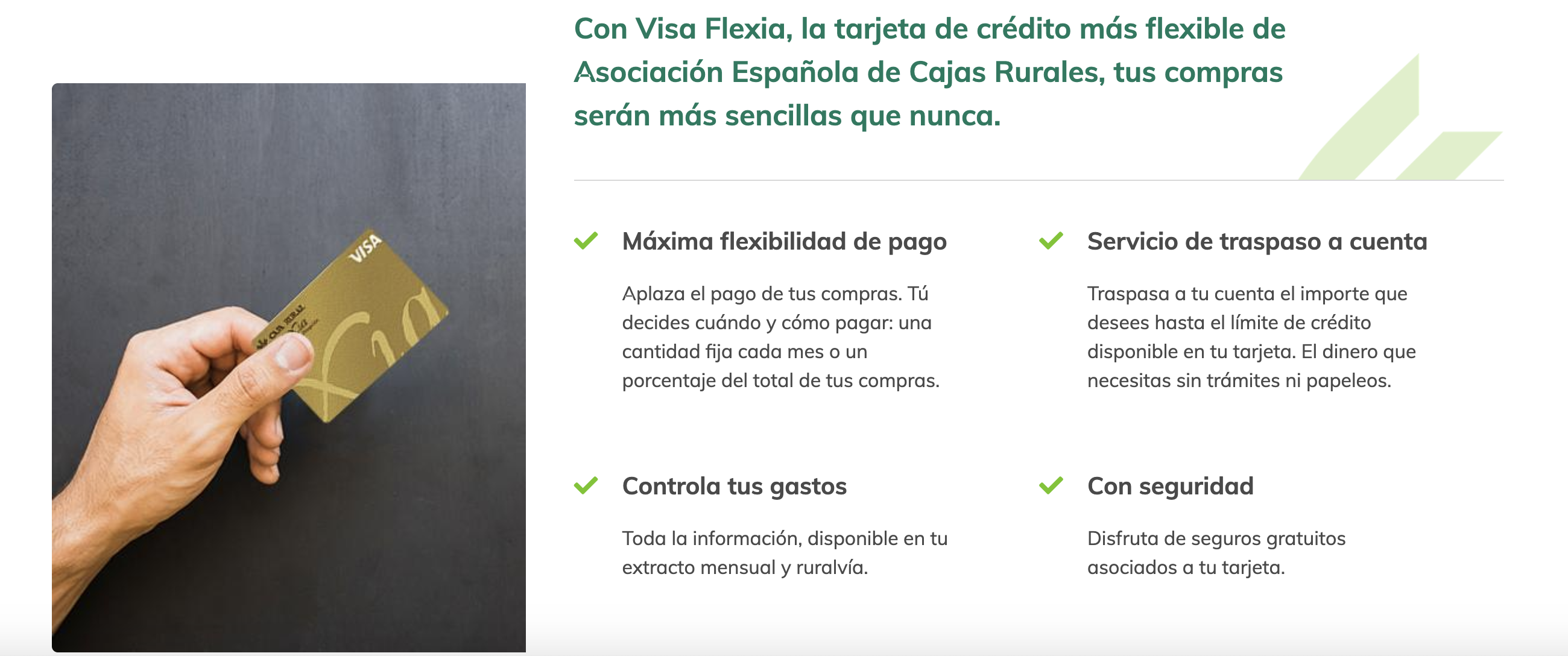 Tarjeta Flexia Multiopción de Caja Rural y RuralVía